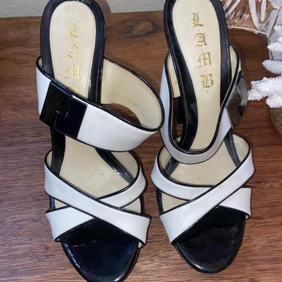L.A.M.B. Black and white heels - Picture 9 of 10